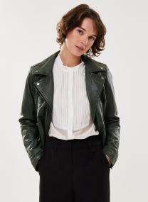 Vestes en cuir Veste en cuir - CLIPS femme vert