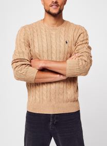 Jerseys Pull torsadé en coton hombre marrón
