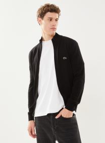 Gilets Pull zippé à col montant homme noir