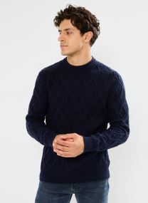 Jerseys MON-PULL-TORSADE hombre azul