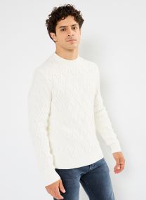 Jerseys MON-PULL-TORSADE hombre blanco