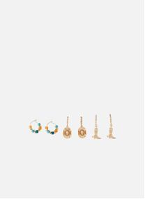 Boucles d'oreilles Set de 3 petites créoles assorties chapeaux et santiags or